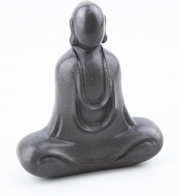 Faceless Buddha Statue Indoor, Solid Cast Iron Buddha Figurine, Minimalist Buddha for Home Decor, Indoor Desk Zen Decor for Spiritual Room Meditation