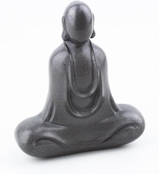 Faceless Buddha Statue Indoor, Solid Cast Iron Buddha Figurine, Minimalist Buddha for Home Decor, Indoor Desk Zen Decor for Spiritual Room Meditation