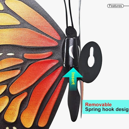 EOORAU Metal Butterfly Wall Decor - 3 Pack Lifelike Butterflies Wall Art Sculpture Hanging Decorations for Indoor or Outdoor, Yard Patio Fence Garden Decoration