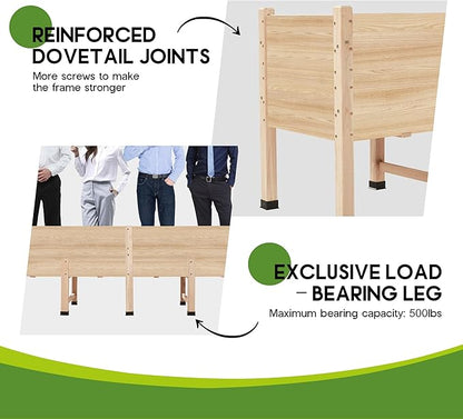 SPECRAFT 7x2 Ft Raised Garden Bed, Featuring Legs, Drainage Holes, Ideal for Vegetables, Flowers, Elevated Wood Planter Box for Balcony, Patio, and Backyard, Easy Assembly