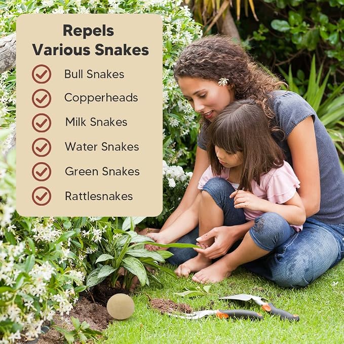 Snake Repellent Outdoor, Natural Snake Repellent for Yard Powerful Pet Safe, Keep Snakes Out of Your Yard, Backyard Snake Deterrent, Snakes Away Repellant- 8P