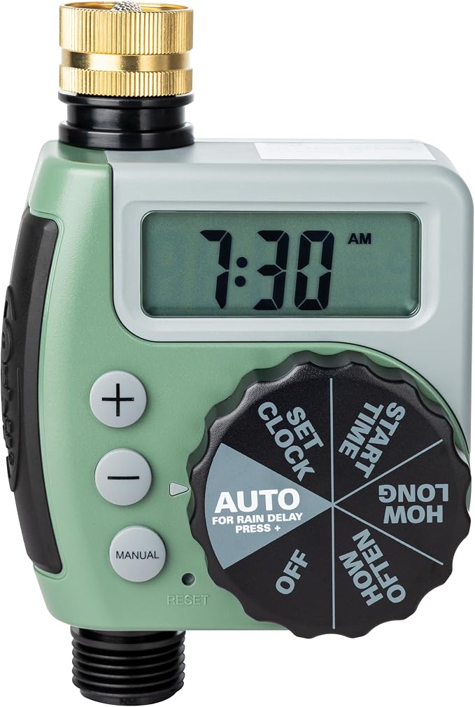 Orbit One Outlet Single-Dial Hose Faucet Timer - Easy Programmable - for Garden Watering System - LCD Hose Timer with Adjustable Watering Schedule - 62056, (Pack of 5)