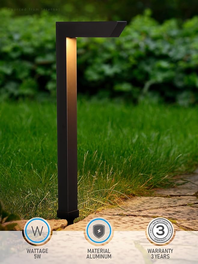 LEONLITE 5CCT LED Low Voltage Landscape Pathway Light, 5W Anti-Glare Path Lights, Aluminum IP65 Outdoor Sidewalk Lights Wired, ETL, 16 Inch, 1800K/2700K/3000K/4000K/5000K, Oil Rubbed Bronze, Pack of 6