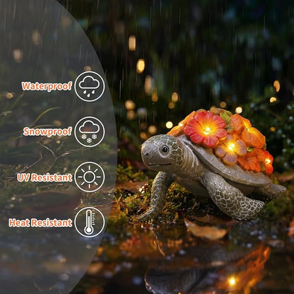 Lavezee Turtle Garden Decor for Outdoor,Yard, Lawn, Patio, Porch, Balcony Decoration, Turtle Statue Unique Birthday Housewarming Gifts for Women Men Mom Dad