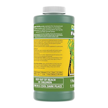 General Hydroponics FloraGro 2-1-6 Plant Food, Part of FloraSeries Advanced Nutrient System for Plants, 16 oz.