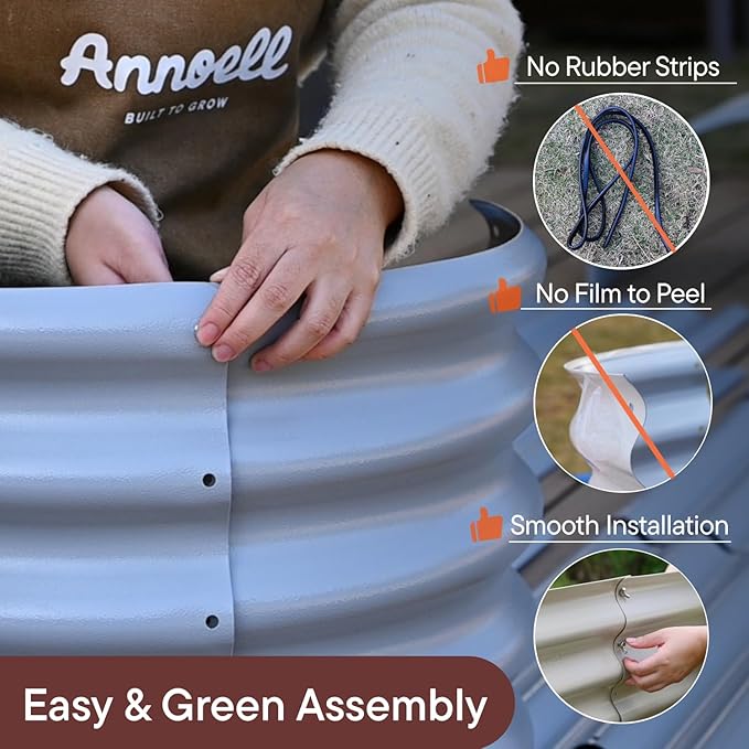 30" Extra Tall Galvanized Raised Garden Bed, 6x2x2.5 ft Metal Planters for Outdoor Plants, Heavy Duty Flower Bed Deep Root for Vegetable, Garden Bed Outdoor Large Planter Box - Moss Green