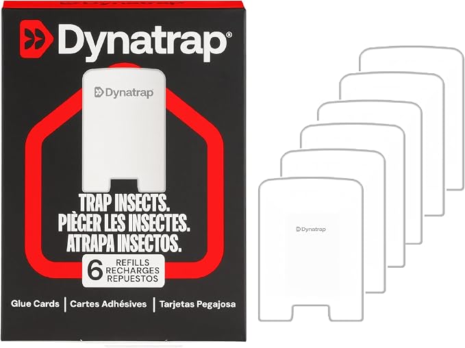 Dynatrap Glue Card Refills for Indoor Dynatrap Fly Trap Models DT3007 and DT3007W - 6 Glue Cards - 23007 - Discreet Indoor Insect Control - Includes 6 Official Refills