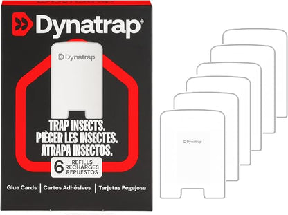 Dynatrap Glue Card Refills for Indoor Dynatrap Fly Trap Models DT3007 and DT3007W - 6 Glue Cards - 23007 - Discreet Indoor Insect Control - Includes 6 Official Refills