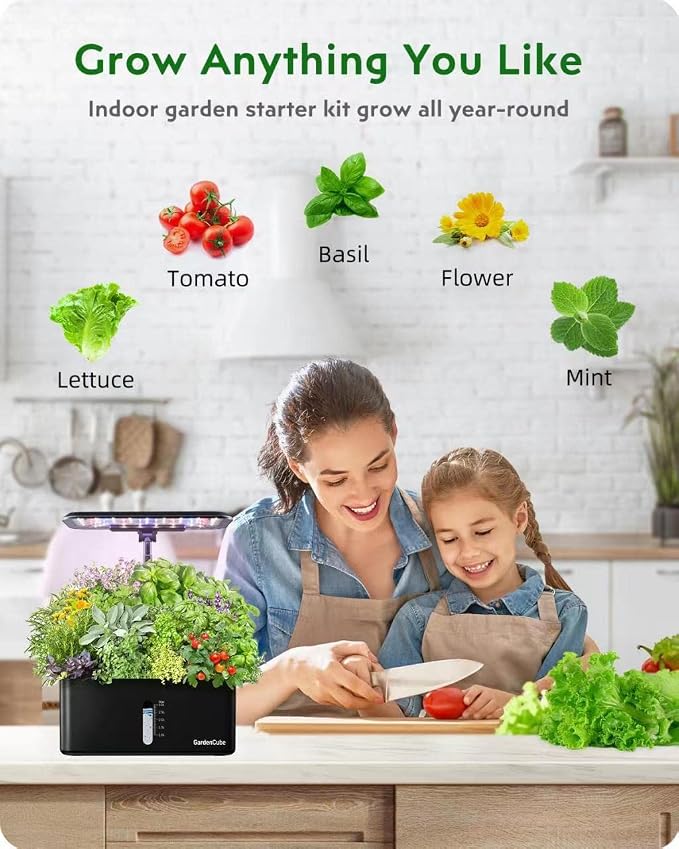 GARDENCUBE 160pcs Hydroponic Pods Kit Grow Anything Kit with 40 Grow Sponges, 40 Grow Baskets, 40 Grow Domes, 40 Pod Labels - Compatible with Hydroponics Supplies from All Brands