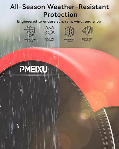 Upgraded Bike Storage Shed Tent, 210D Oxford Fabric PU4000 Waterproof Bicycle Shed, 53" High-Clearance Outdoor Shelter for 2-3 Bikes, Portable Storage for Motorcycles Garden Tools