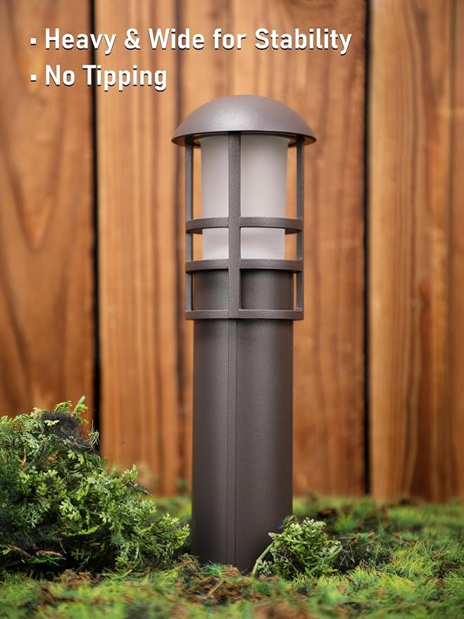 LEONLITE 8-Pack RGBCW Low Voltage Landscape Pathway Lights, 3W, CRI90 | Color Changing, 12-24V AC/DC, Aluminum, ETL, Multi-Color, Low Voltage LED Bollard Path Lights, for Walkway Yard Garden