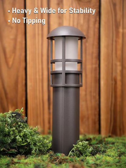 LEONLITE 4-Pack RGBCW Low Voltage Landscape Pathway Lights, 3W, CRI90 | Color Changing, 12-24V AC/DC, Aluminum, ETL, Multi-Color, Low Voltage LED Bollard Path Lights, for Walkway Yard Garden