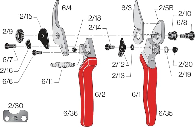 Felco Pruning Shears (F 6) and (F 310) - High Performance Swiss Made One-Hand Garden Pruners