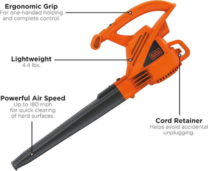 BLACK+DECKER Electric Leaf Blower, 7-Amp (LB700) & Electric Hedge Trimmer, 16-Inch (BEHT100)
