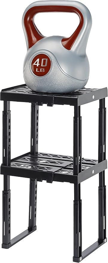 Tools-for-School Height & Width Adjustable Locker Shelf - Strong ABS Plastic - Width Adjusts from 8"-12.5" & Height Adjusts from 10"-14" - Patented Design - BEWARE OF CHEAP IMITATIONS - 2 Pack (Black)