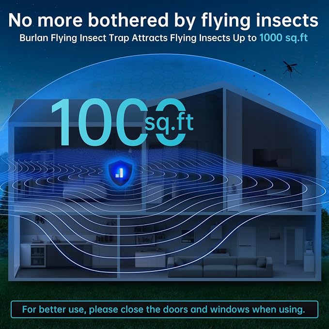 Fruit Fly Traps Indoor for Home: Plug in Mosquito Bug Zapper Gnat Moth Catcher with 9W Night UV Light, 2 Devices 20 Sticky Glue Board Refills for Indoors Flying Insect Trap