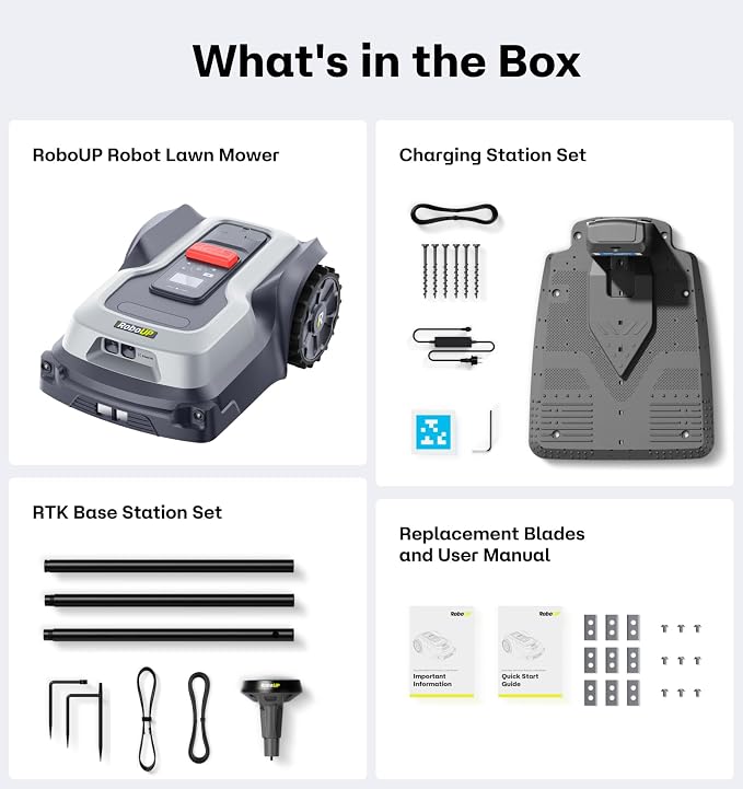T1200Pro Robot Lawn Mower Wire Free, RTK+Vision Ride-on Edge Mapping Mowing for 0.37 Acre Yard, AI Obstacle Avoidance, APP Multi-Zone Management, Automatic Robotic Lawnmower Handle 24° Slope