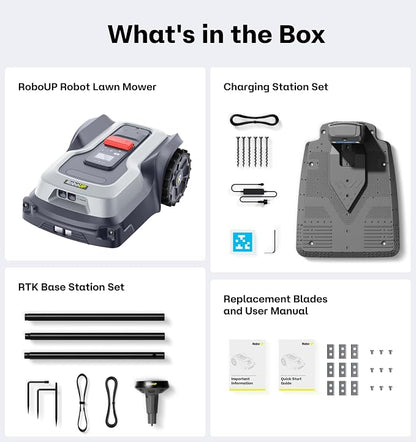T1200Pro Robot Lawn Mower Wire Free, RTK+Vision Ride-on Edge Mapping Mowing for 0.37 Acre Yard, AI Obstacle Avoidance, APP Multi-Zone Management, Automatic Robotic Lawnmower Handle 24° Slope