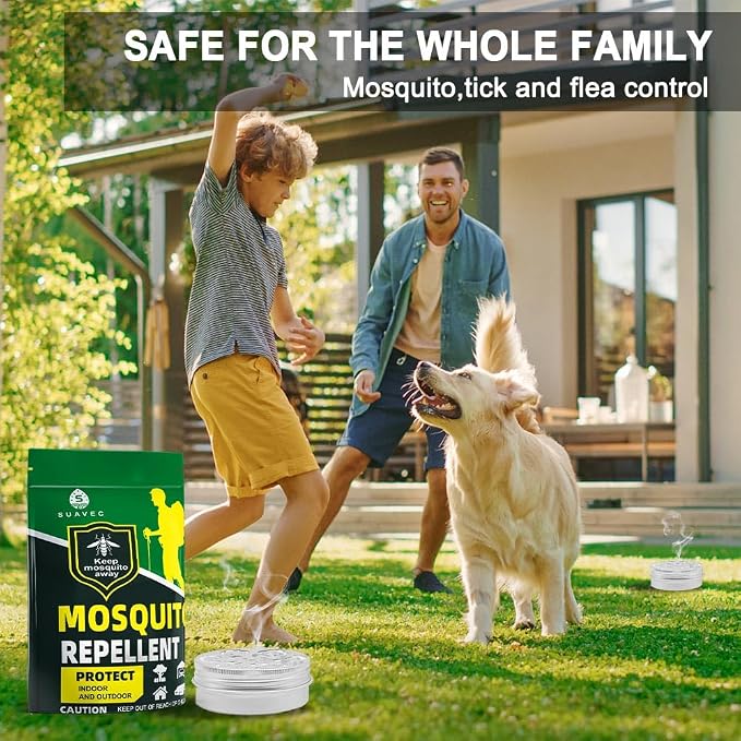 AUDQQM Mosquito Repellent Outdoor Patio, Mosquito Repellant Indoors, Mosquito Repellant for Room/Yard, Camping Mosquito Deterrent, Keep Mosquito Away, Effective for 60 Days-2P