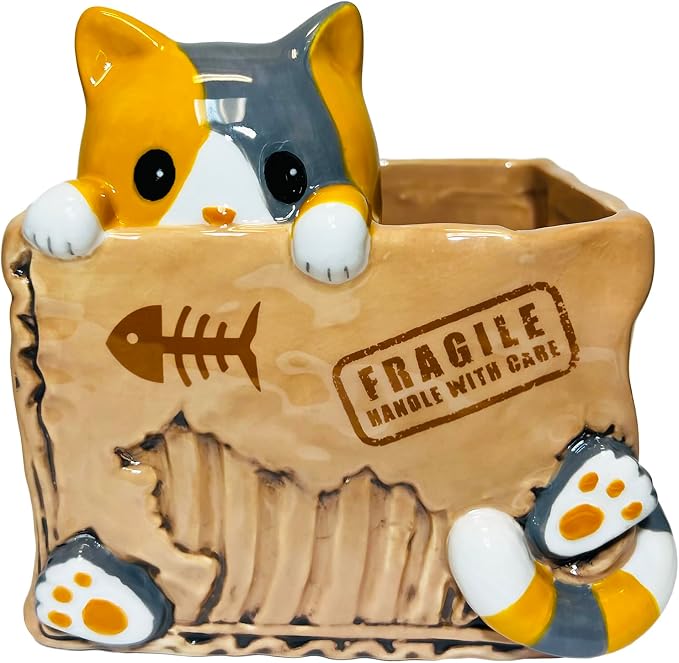 Streamline Imagined Cat in the Box Planter