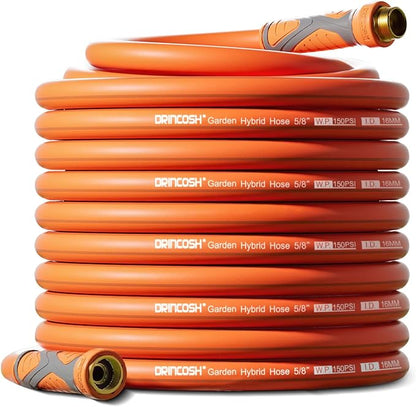 Water Hose 100ft x 5/8", Heavy Duty Garden Hose,Flexible garden hose 100ft, Lightweight water Hose with Swivel Handle,3/4" Male to Female Fittings, Burst 600 PSI