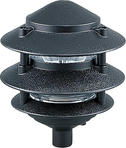 Generation Lighting 9226-12 Single Light Outdoor Path Fixture with Clear Glass, Black, 1-Light, cETL Listed, Safety Rated for Wet Locations - Outdoor Path Light, Aluminum Construction