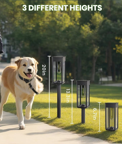 BITPOTT Bright Solar Pathway Lights Outdoor Waterproof IP65, 8 Pack Auto On/Off Solar Outdoor Lights for Path, Yard, Patio, Landscape, Lawn, Walkway, Driveway, Garden Decor Lighting Solar Powered