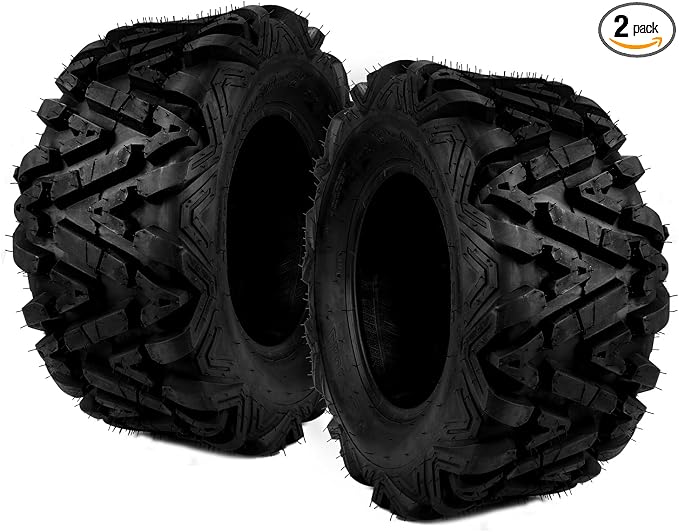 PHILTOP 25x10-12 ATV UTV Tires, 6-Ply Super Mud All-Terrain Off-Road Tires,Set of 2