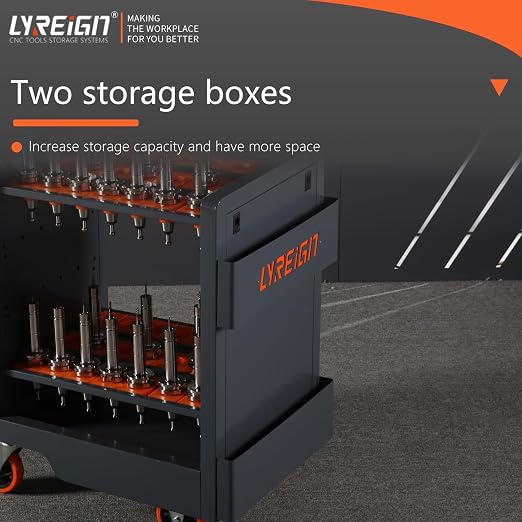 CAT/BT40 Large Capacity CNC Tool Storage Cabinet, CNC Tool Holder Vertical Drawer Cabinet for Warehouse Workshop Factory Garage Machining Centers
