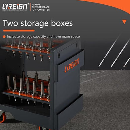 CAT/BT40 Large Capacity CNC Tool Storage Cabinet, CNC Tool Holder Vertical Drawer Cabinet for Warehouse Workshop Factory Garage Machining Centers