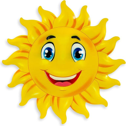 Metal Sun Wall Decor, 13Inches Sun Outdoor Wall Art for Garden Yard Room Kitchen Patio Fence Decorations