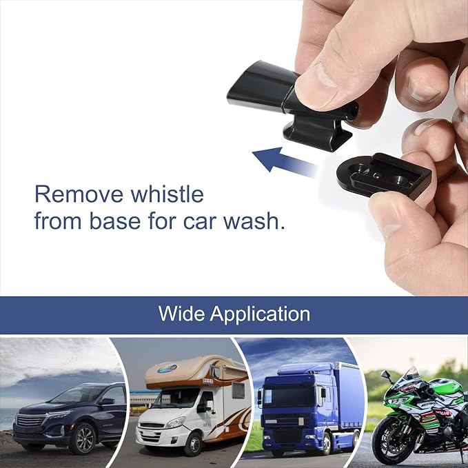 8Pcs Deer Whistles for Vehicles Wind Activated Black