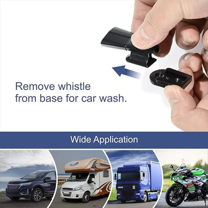 8Pcs Deer Whistles for Vehicles Wind Activated Black