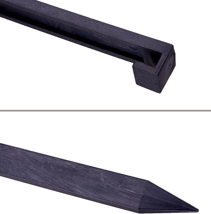 Landscape Edging Spikes, 12 Pcs 10 Inch Garden Stakes Anchoring Spikes for Paver Edging, Weed Barriers, Turf, Tent, Weed Barrier, Timber, Carpentry, Tent etc. (12, Black)