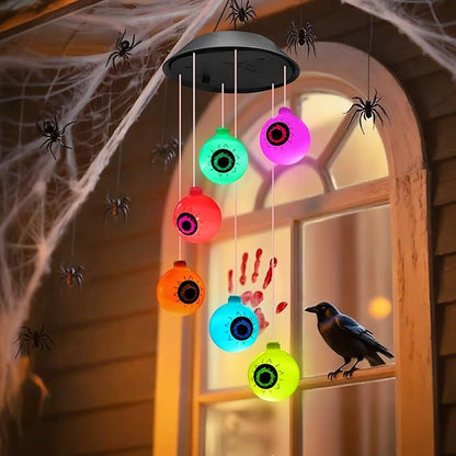 Winzwon Halloween Decorations Outside Solar Outdoor Lights Waterproof Eyeballs Wind Chimes for Party Yard Porch Patio Home Window Indoors Hanging Mobile Decor | Waterproof Eyeballs Decor Wind Chimes for Party Yard Porch Patio Home Window Indoors Hangin...