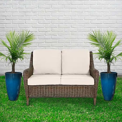 RUBBER BOND Plant Pots 2 Pack - Modern Indoor/Outdoor Planters for Home Decor - Weather-Resistant Large Flower Pots - Lightweight 21.26 Inches Tall Planters - Blue Glossy Round Pots for Plants