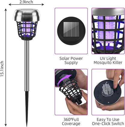 2026 New Solar Bug Zapper Outdoor, Mosquito Killer, Fly Traps Gnat Zapper for Small Flying Insect Bug Fly Gnat, IP65 Waterproof Mosquito Repellent for Patio Yard Garden Farm(4)