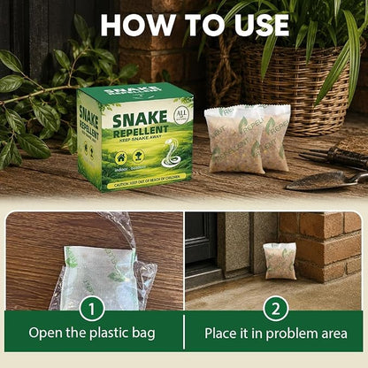 Snake Repellent for Yard, Snake Deterrent Outdoor, 12-Pack Snake Away Repellent for Garden/Lawn, Backyard Snake Repellent, Covers 120 Sq Ft, Lasts Up to 60 Days