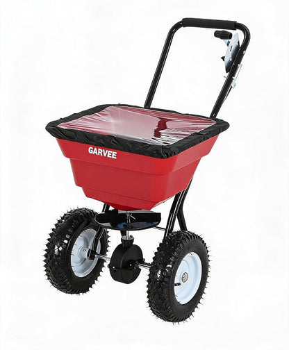 80 LBS Push Broadcast Spreader, 12FT Spreading Width, 13in All-Terrain Wheels, Adjustable Flow Control, Heavy Duty Walk Behind Lawn Spreader for Fertilizer, Grass Seed, Ice Melt, Salt