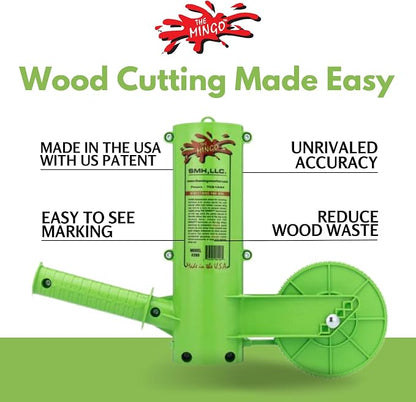 THE MINGO Ultimate Firewood Measuring Tool - Chainsaw Fire wood Marking Tool With Marking 14" Wheel - Log Paint Marker -Measuring Accessory For Chainsaw - Logging Accessory