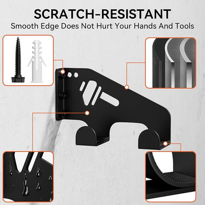 XZHXFX Chainsaw Hanger Wall Mount - Heavy Duty Chainsaw Holder for Garage Organization, Storage Shed Organizer, Chainsaw Rack with Protective Pad, Garage Tools, 1 Pack