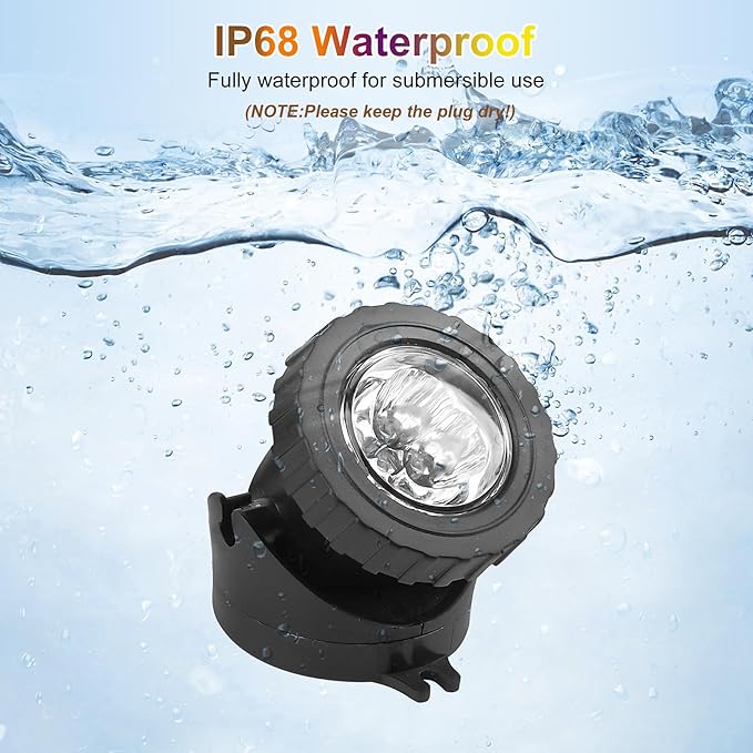 RGB Underwater Pond Lights, Super Bright LED Submersible Fountain Lights Colored Landscape Spotlights, Bluetooth APP Control IP68 Waterproof for Fish Aquarium Tank Garden Yard Pool (Set of 2)