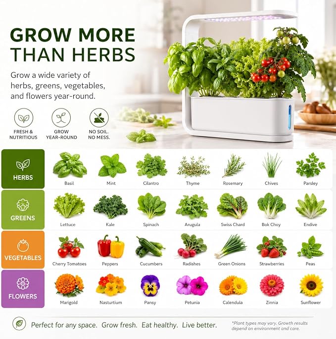 TerraSol 3-Pod Smart Indoor Garden Hydroponic Growing System with LED Grow Light – Countertop Herb Garden Kit for Kitchen – Automatic Water Circulation Indoor Planter for Herbs, Vegetables & Flowers