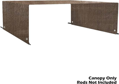 Universal Pergola Replacement Canopy Shade Cover with Breathable HDPE Fabric & Rod Pockets for 10 x 10 FT Pergola, Canopy Size: 192'' L x 106'' W (Mocha Brown)