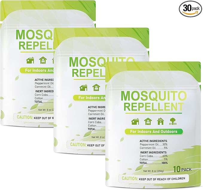 Mosquito Repellent Outdoor Patio, Mosquitoes Repellent Outdoor Powerful, Patio Mosquito Repellent Outdoor for Yard, Camping, Child&Pets Friendly 30 Pack
