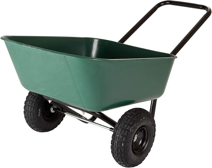 Garden Star 70019 Garden Barrow Dual-Wheel Residential Wheelbarrow Garden Cart