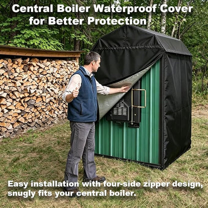 Cover for Storage Shed 600D for Garden Storage Shed and Ssolar Shed and other model Furnace . Heavy Duty 600D Black (M)