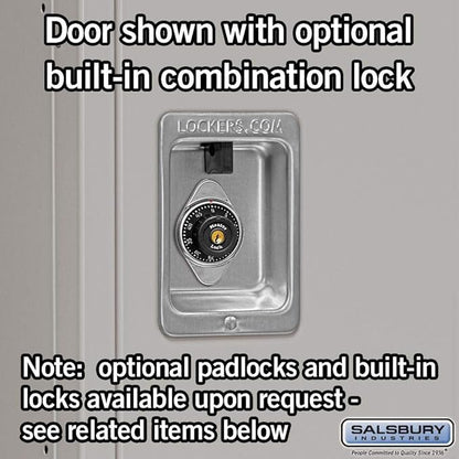 Salsbury Industries 62352GY-U Unassembled Standard Metal Locker with Double Tier,Grey
