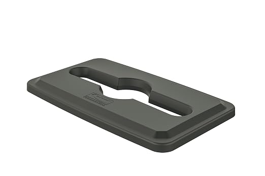 Suncast Commercial TCNLID03 Resin Lid with Paper Recycling Top for 23 Gallon Slim Trash Cans, Gray