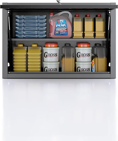 Wall Mounted Cabinet with Removable Shelf,2 Layers Hanging Cabinet,Storage Organizer for Garage Warehouse